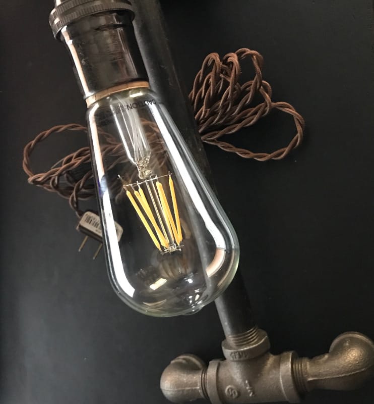 Customer photo review of LED Filament Edison Light Bulb - ST19 Vintage - 7 Watt - Clear - 2700K