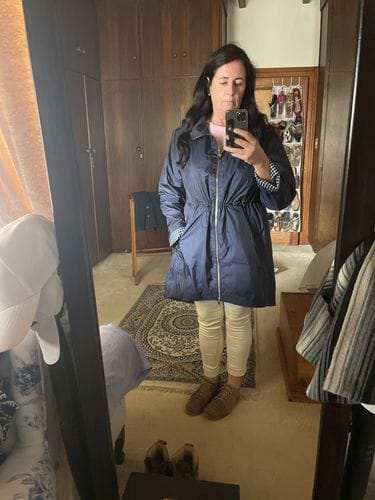 Customer photo review of Navy Raincoat