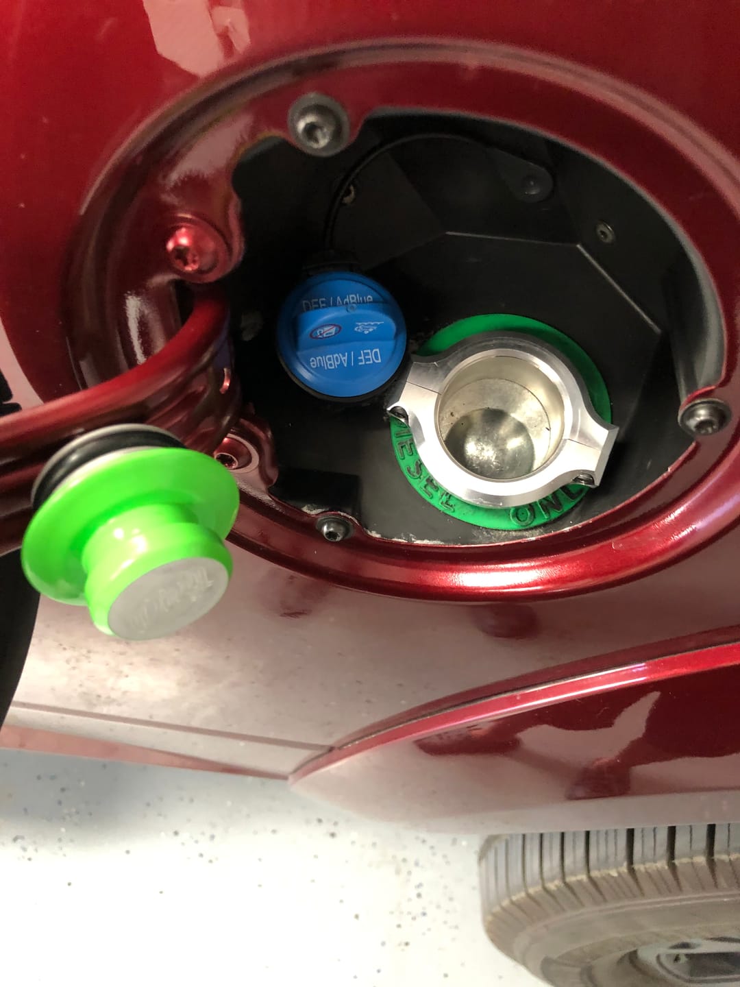 Customer photo review of 2013-2018 RAM Billet Fuel Filler Cap Fix Kit (A036/A049)