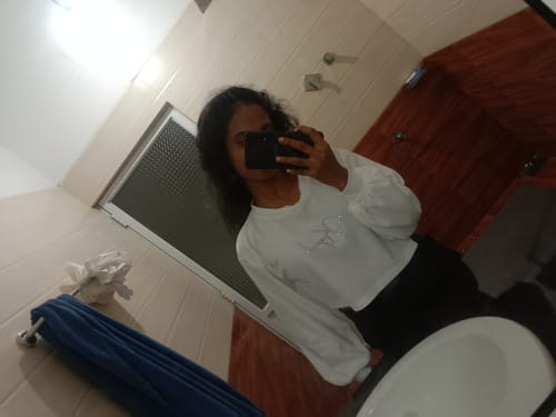 Customer photo review of White Kynd Glitter Pullover