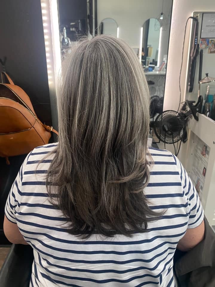 Customer photo review of Purple Rain Anti-Frizz Pack