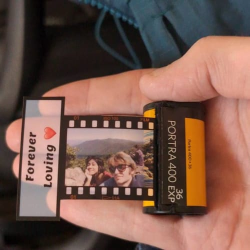 Customer photo review of Custom Drive Safe Film Roll Keychain For Your Love