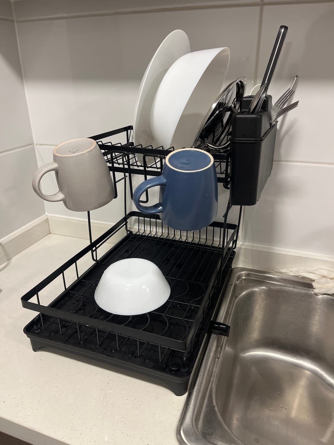 Customer photo review of Escurridor De Platos 2 Niveles Secador Desmontable Loza Inoxidable Rack