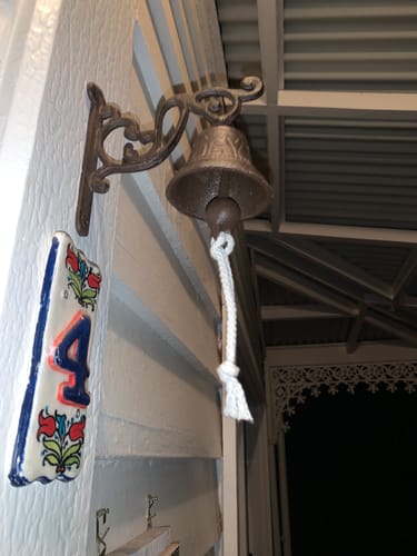 Customer photo review of Rustic Cast Iron Door bell