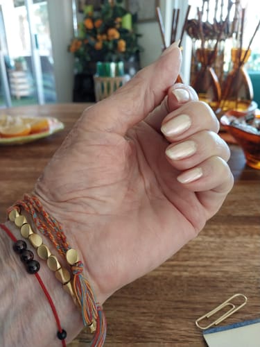 Customer photo review of Tibetan Lucky Copper Bracelet