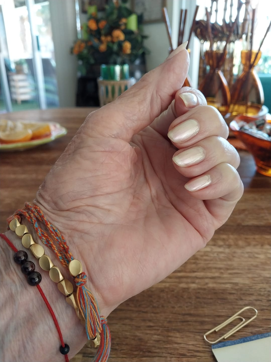 Customer photo review of Tibetan Lucky Copper Bracelet