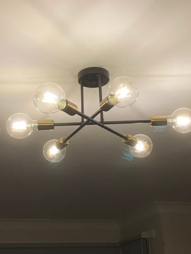 Customer photo review of Six-Light Sputnik Semi Flush Ceiling Light