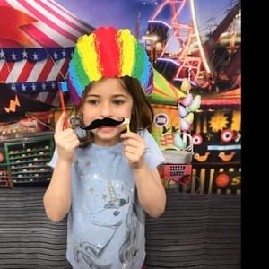 Customer photo review of Amusement Park On The Boardwalk Photo Backdrop