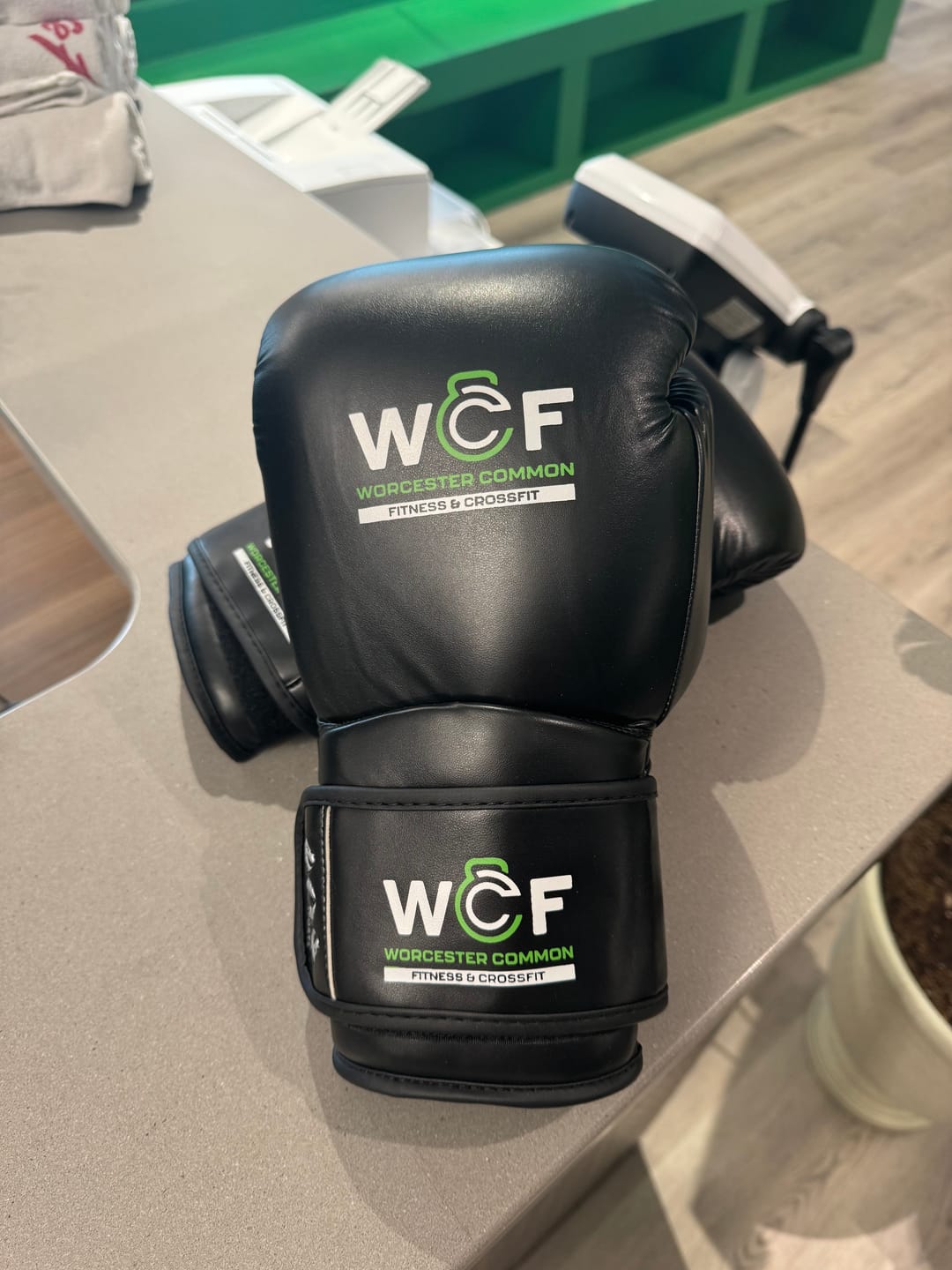 Customer photo review of Custom Black PU Leather Boxing Training Gloves  C11