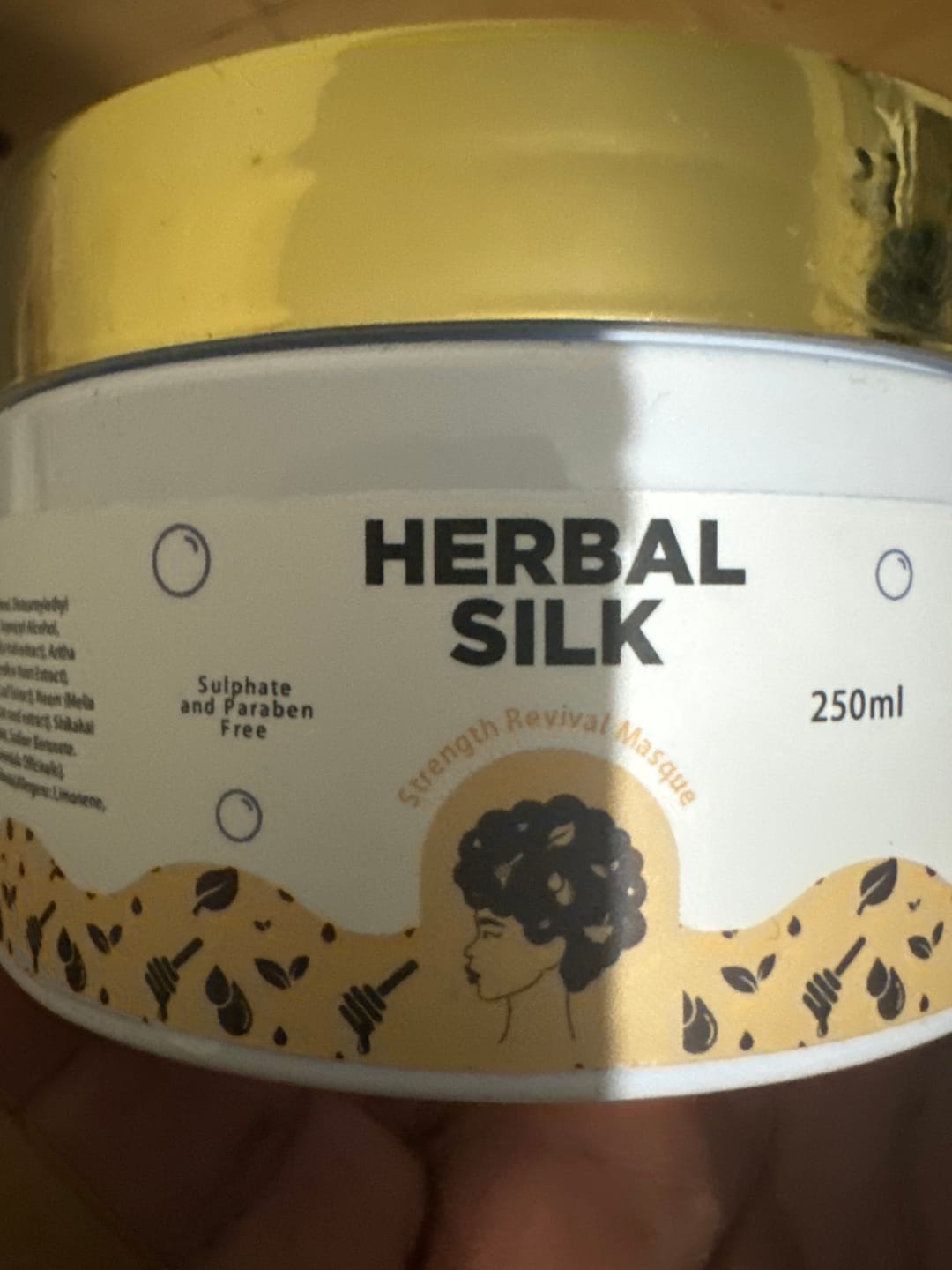 Customer photo review of Herbal Silk - Strength Revival Mask