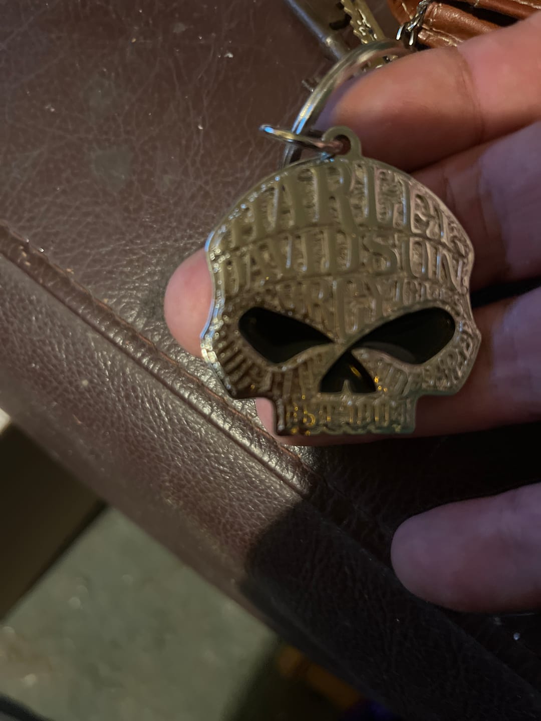 Customer photo review of Harley-Davidson Willie G Skull Key Chain | Enamel Fill - 4382PC