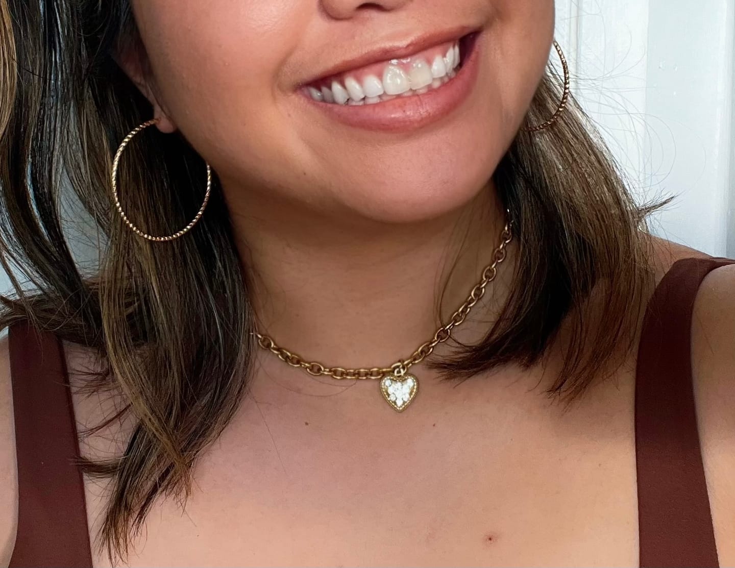 Customer photo review of Iced Out Sweetheart Choker
