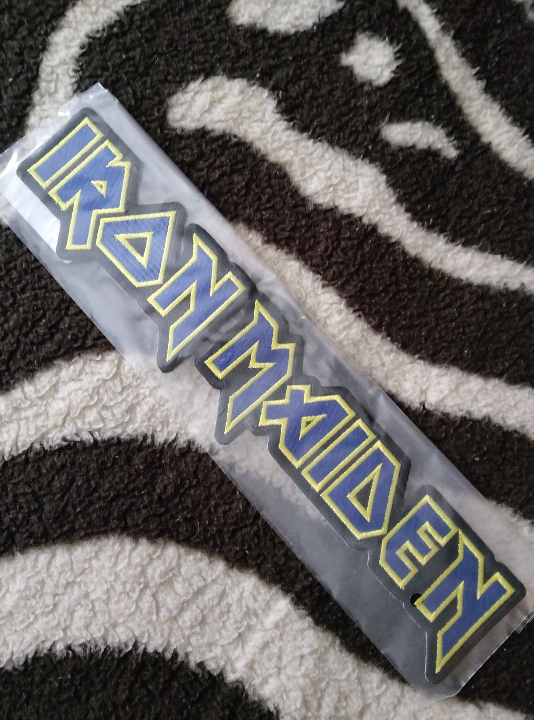 Customer photo review of Iron Maiden - Blue - Embroidered Rocker Style Logo