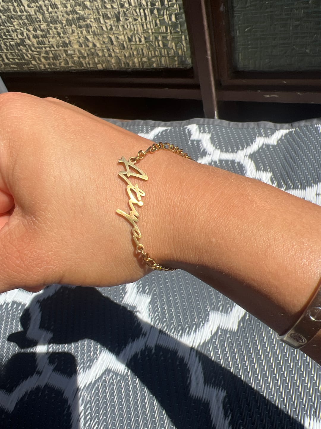 Customer photo review of Namensarmband | 18K vergoldet