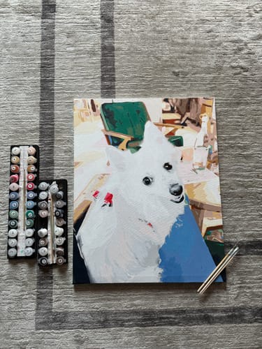 Customer photo review of Custom Paint by Numbers Kit