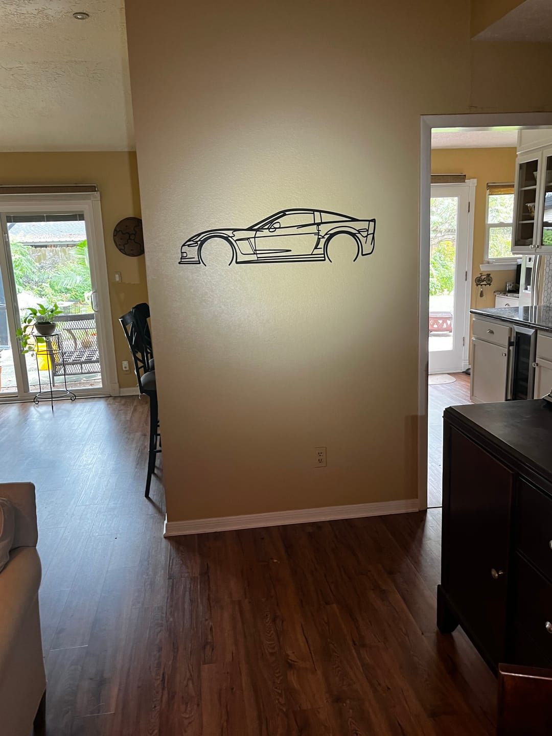 Customer photo review of Corvette C6 Z06 Detailed Silhouette Metal Wall Art