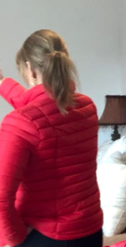 Customer photo review of Scarlet Duck Down Puffer Jacket