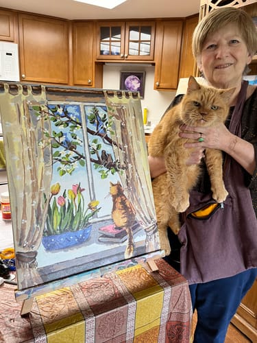 Customer photo review of A Peaceful Morning - Paint by Numbers