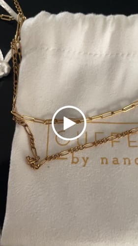 Customer video review of gothic + paperclip layering set