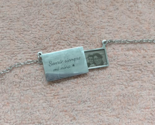 Customer photo review of Collar Personalizado Cartita Oculta