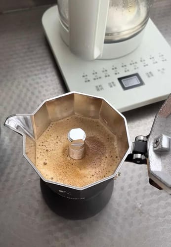 Customer photo review of High Pressure Double Valve Concentrated Coffee Moka Pot - MUVNA