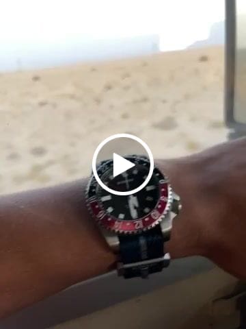 Customer video review of ADMIRAL GMT - 200M Waterproof Titanium Automatic Diver Watch | Black