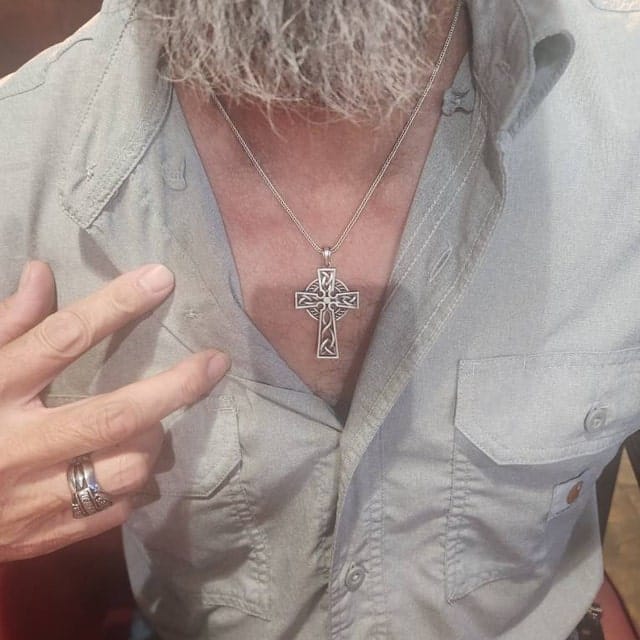 Customer photo review of Celtic Cross Necklace