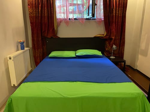 Customer photo review of Cozy Home Popping Colors Çift Kişilik Lastikli Çarşaflı Nevresim Takımı Sage Yeşil-Mavi