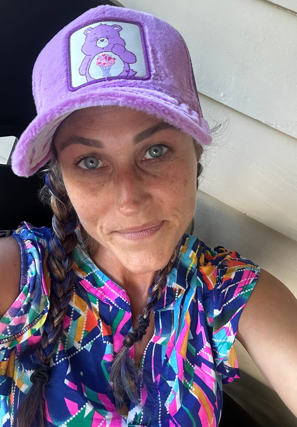 Customer photo review of OVERLORD X Care bears:  Share Bear Trucker Cap