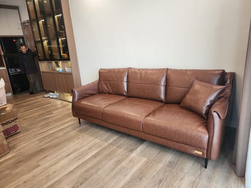 Customer photo review of Sofa văng da 3 chỗ tựa gối - ROSY