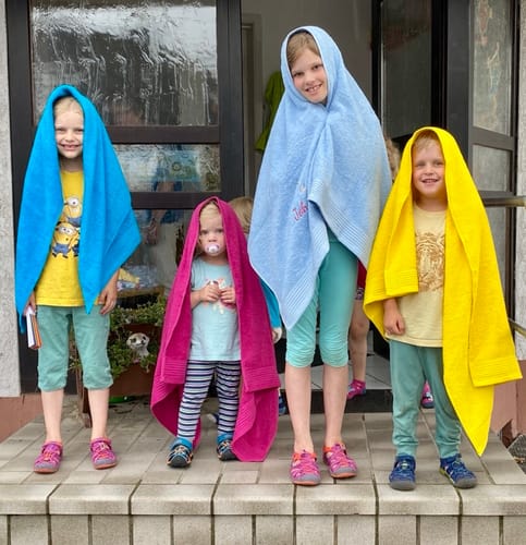 Customer photo review of Personalisiertes Kinder Handtuch mit Namen und Motiv bestickt