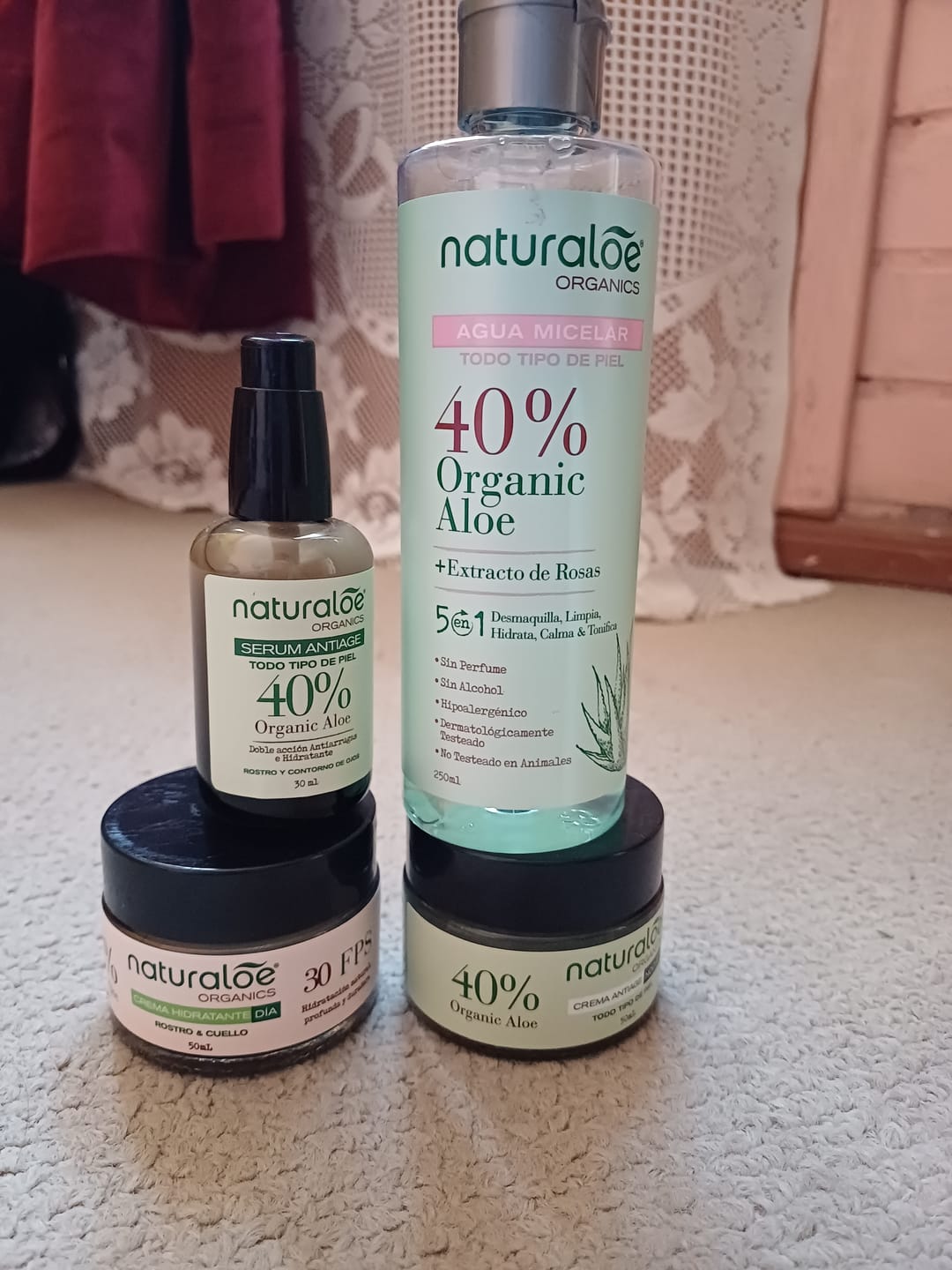 Customer photo review of Set Rutina Completa Cuidado de la Piel
