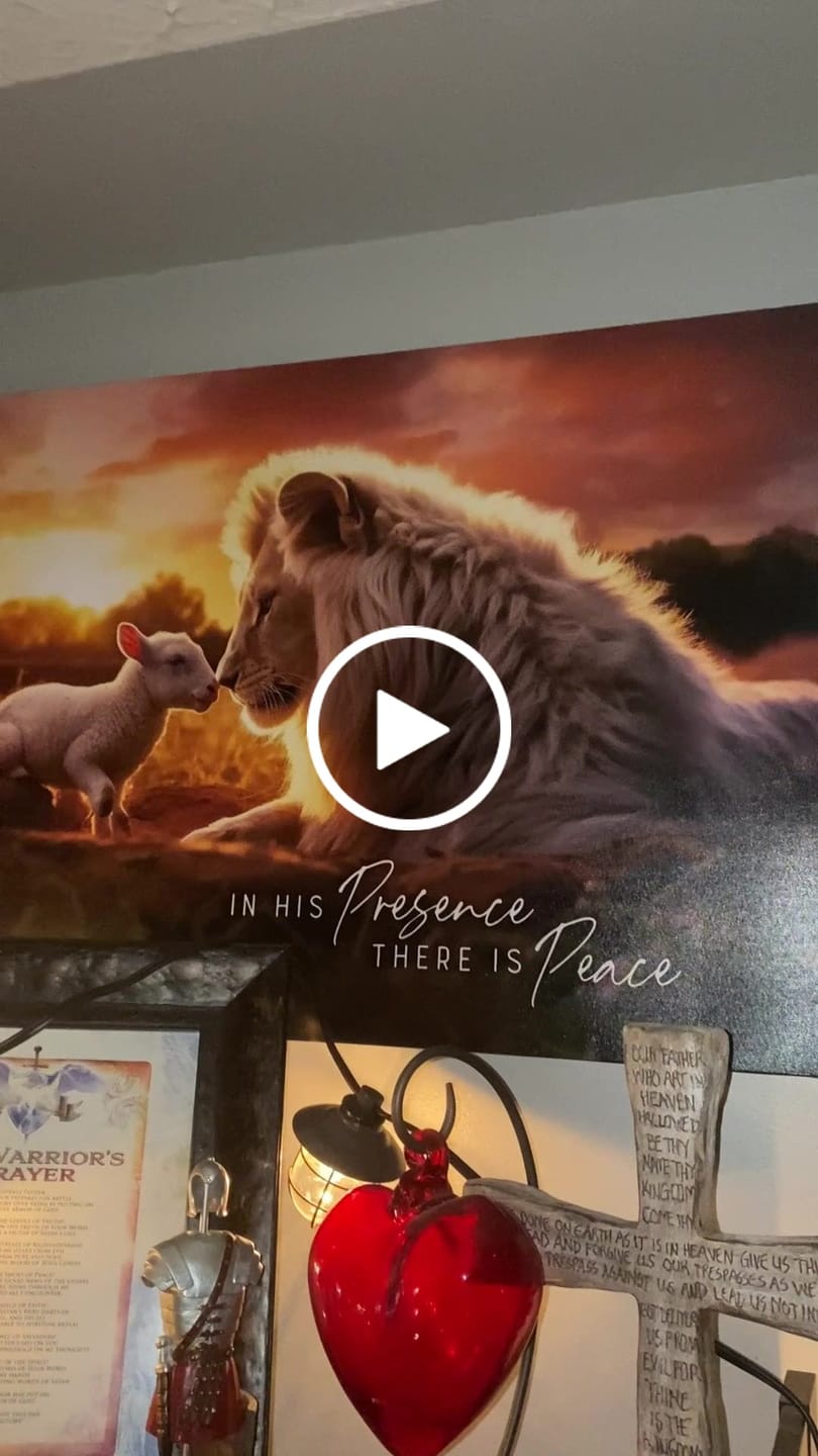 Customer video review of In His Presence There is Peace, Lion and Lamb, Wall Art Canvas