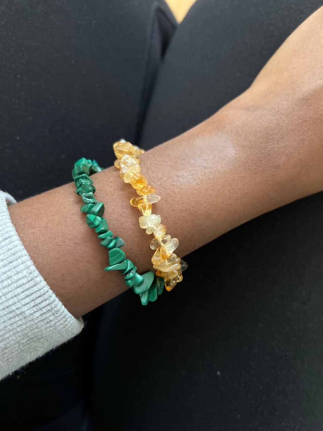 Customer photo review of Citrine - Crystal chip bracelet
