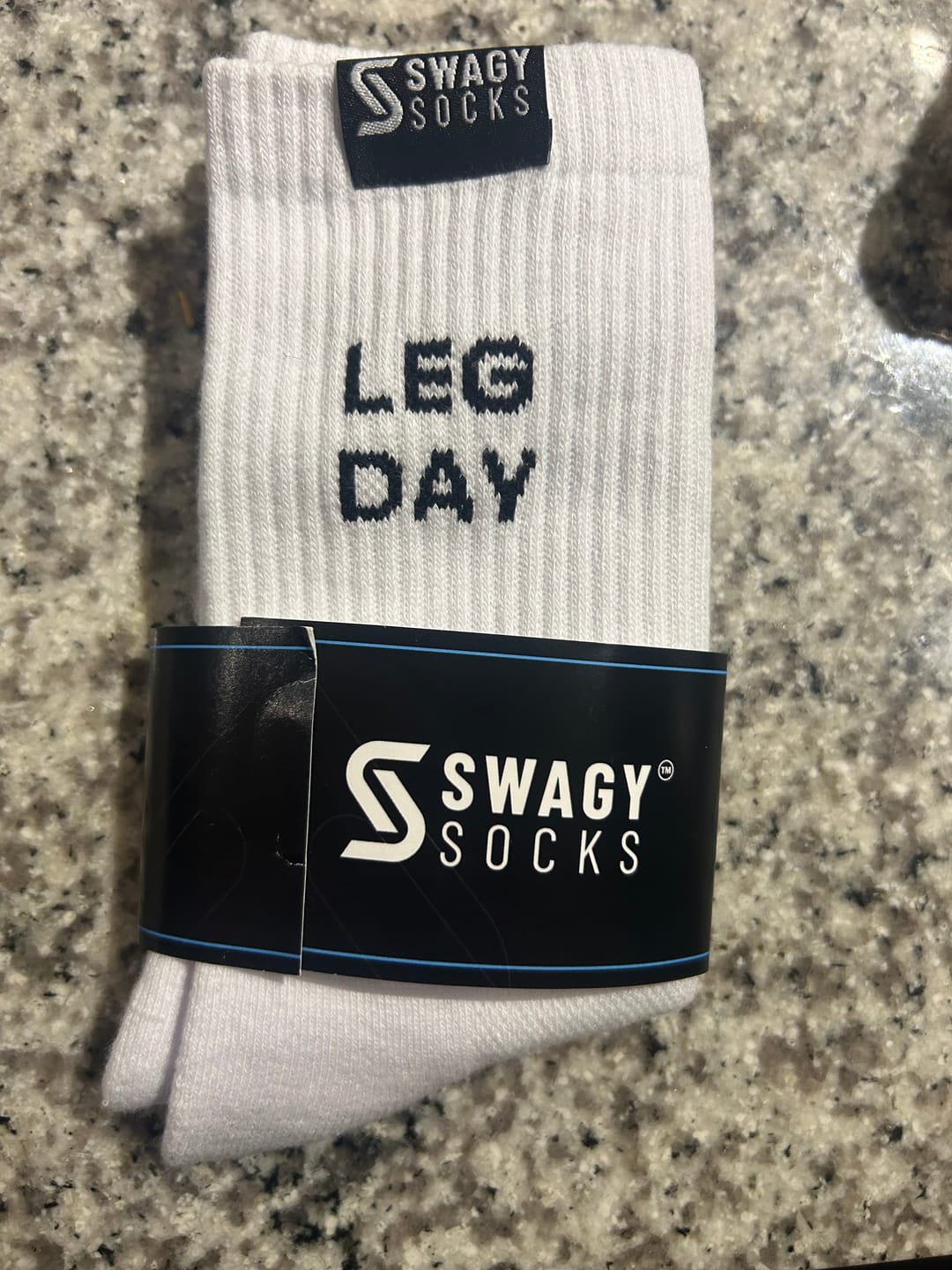 Customer photo review of Leg Day - Unisex Crew Workout Socks