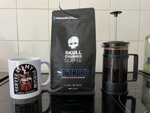 Customer photo review of Skull Crusher Coffee - Nootropic  - 500g