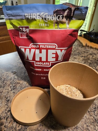 Customer photo review of Whey Protein Isolate Unflavored