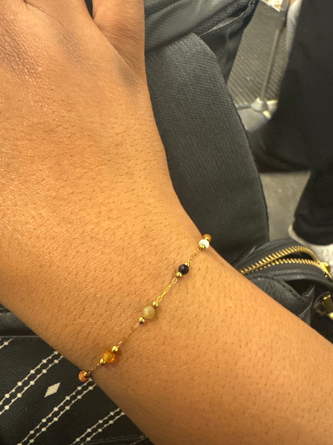 Customer photo review of Lulu Beaded Stone Bracelet