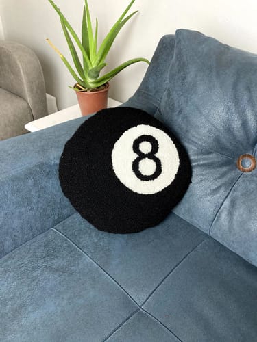 Customer photo review of 8 Ball Soft Plush Pillow