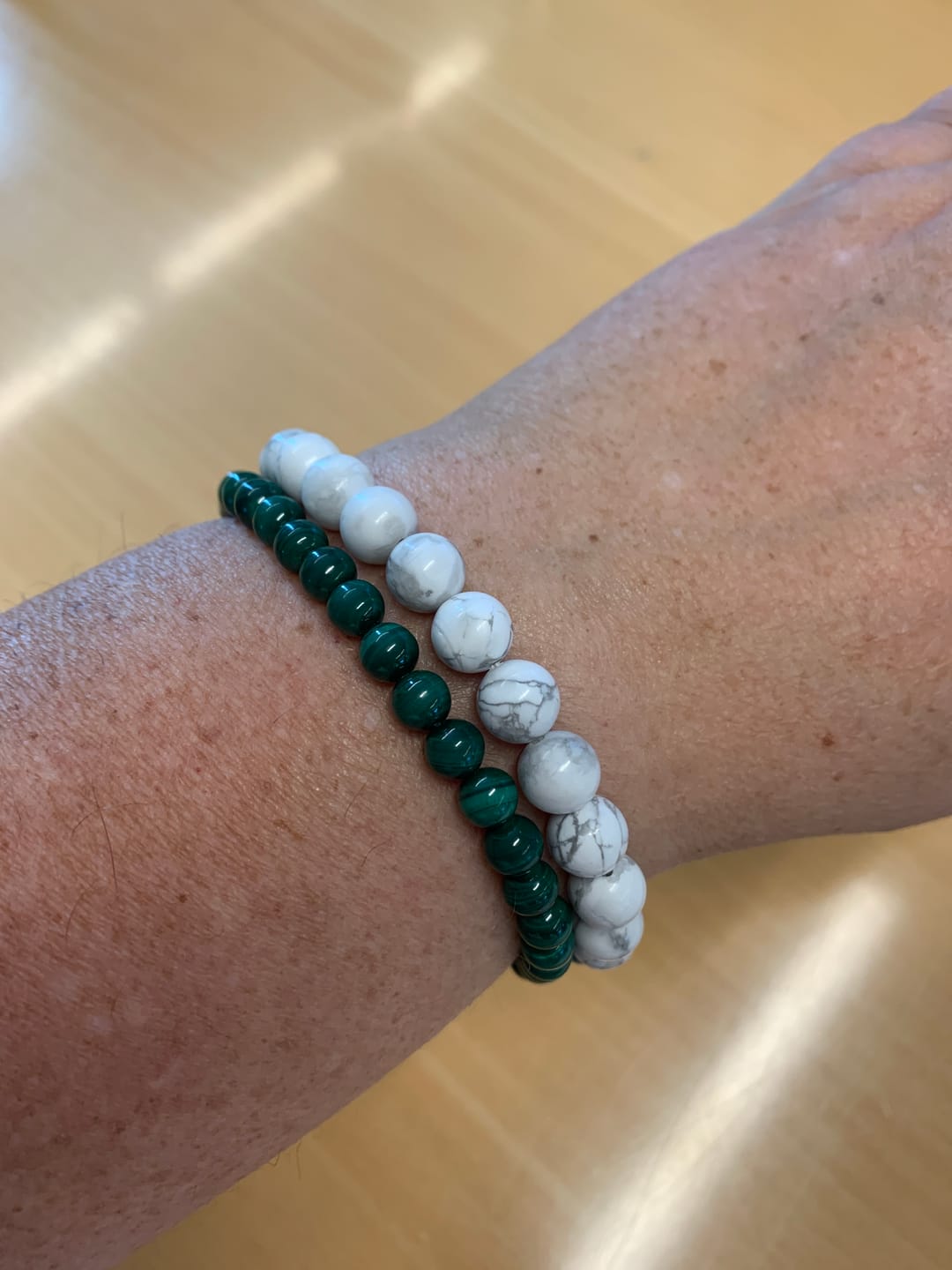 Customer photo review of Bracelet "Purification" en Malachite