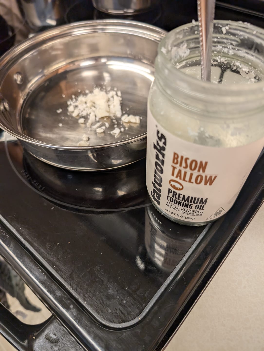 Customer photo review of Pasture Raised Bison Tallow a.k.a. Thunderfat (14 oz)
