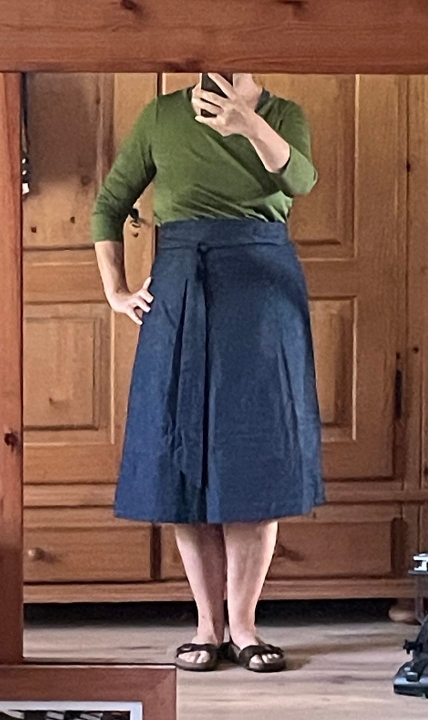 Customer photo review of NEW! Denim Wrap Skirt