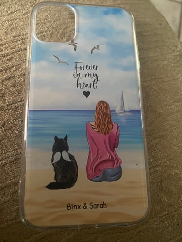 Customer photo review of Together with my pet - Personalised Phone Case