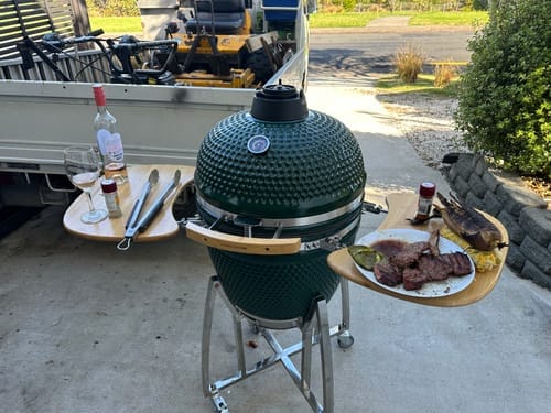 Customer photo review of 21" Kamado Ceramic Charcoal Grill With Bonus Accessory Pack