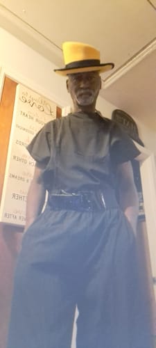 Customer photo review of Mens Plain Pleated Loose 2 Piece Set SKUJ16756