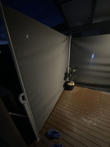 Customer photo review of Patio Screen Retractable Side Awning - 1.8m x 3m