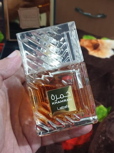 Customer photo review of Lattafa Khamrah Eau De Parfum For Unisex