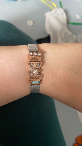 Customer photo review of Mesh bracelet silver/rosé gold