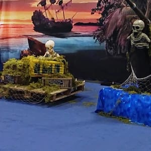 Customer photo review of Shipwreck Sunset Beach Photo Backdrop