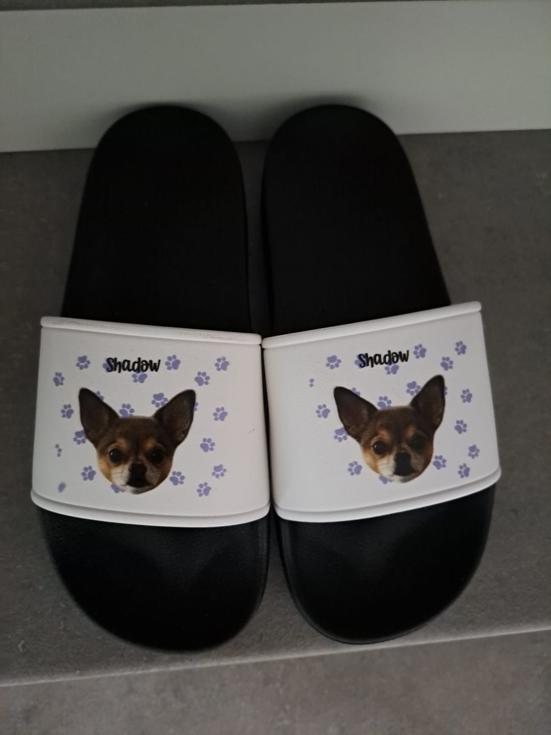 Customer photo review of Votre photo - Claquettes personnalisées